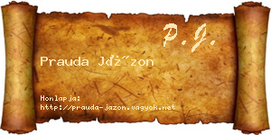 Prauda Jázon névjegykártya
